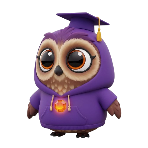 Quill the QuillGlow owl mascot